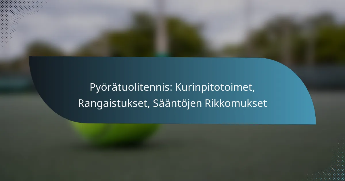 Pyörätuolitennis: Kurinpitotoimet, Rangaistukset, Sääntöjen Rikkomukset