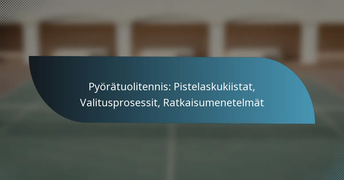 Pyörätuolitennis: Pistelaskukiistat, Valitusprosessit, Ratkaisumenetelmät